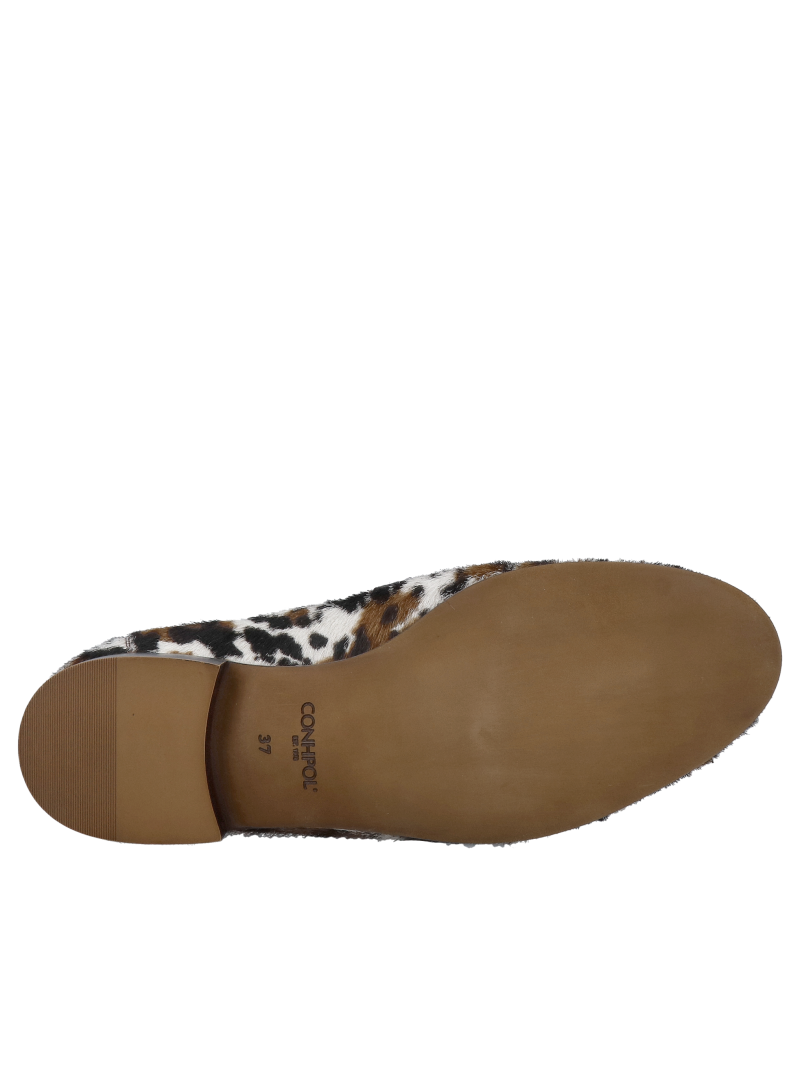 Women's loafers with an animal print, premium women's shoes with an animal print