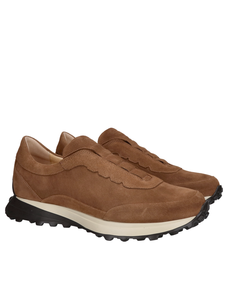 Lightweight suede slip-on sneakers with a removable soft insole, featuring style and design from a Polish manufacturer
