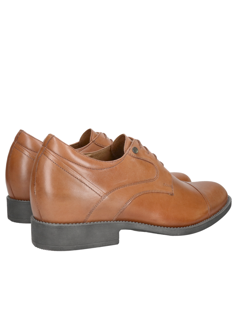 Men's 7cm height-increasing shoes, elegant brown height-increasing shoes