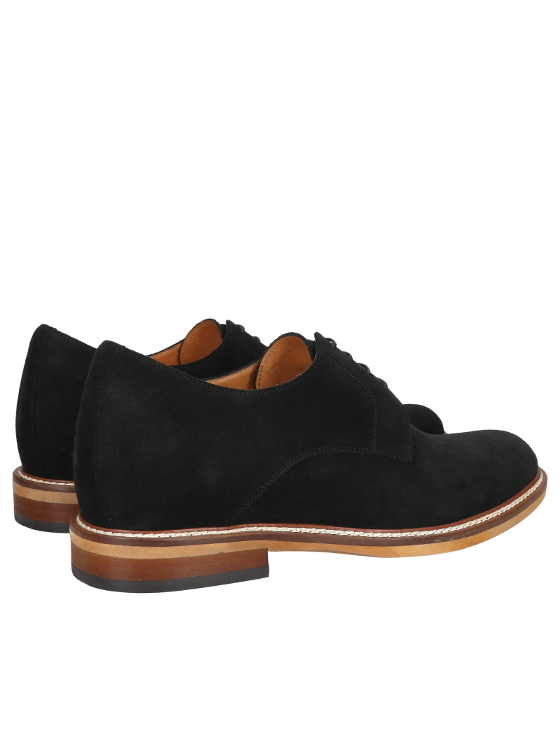 Suede height-increasing shoes with light-colored soles from the Polish manufacturer Conhpol, Konopka Shoes