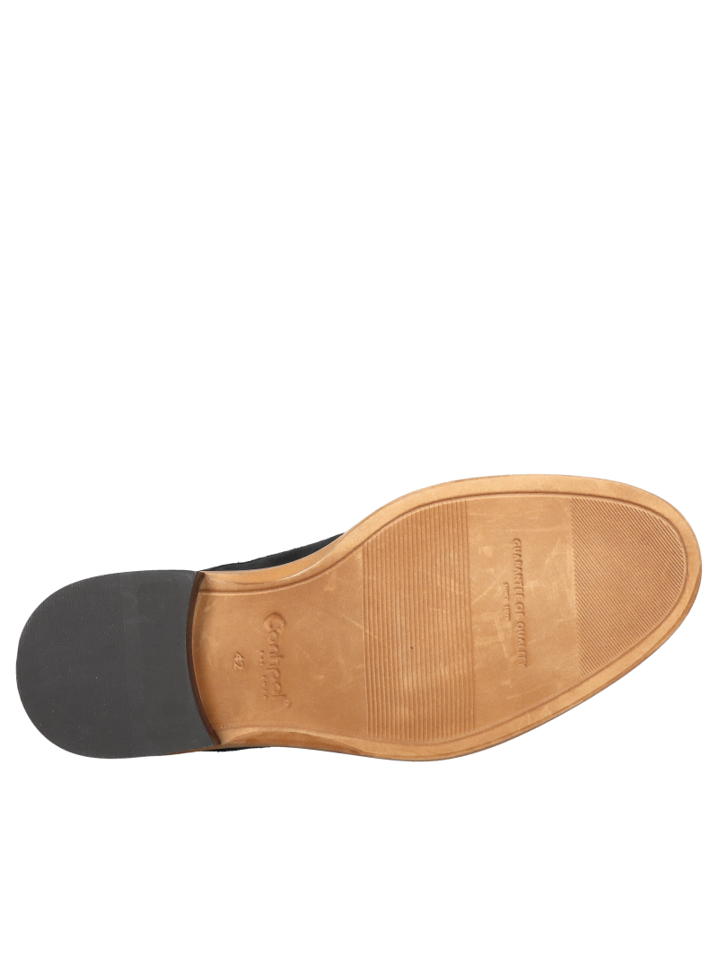 Suede height-increasing shoes with light-colored soles from the Polish manufacturer Conhpol, Konopka Shoes