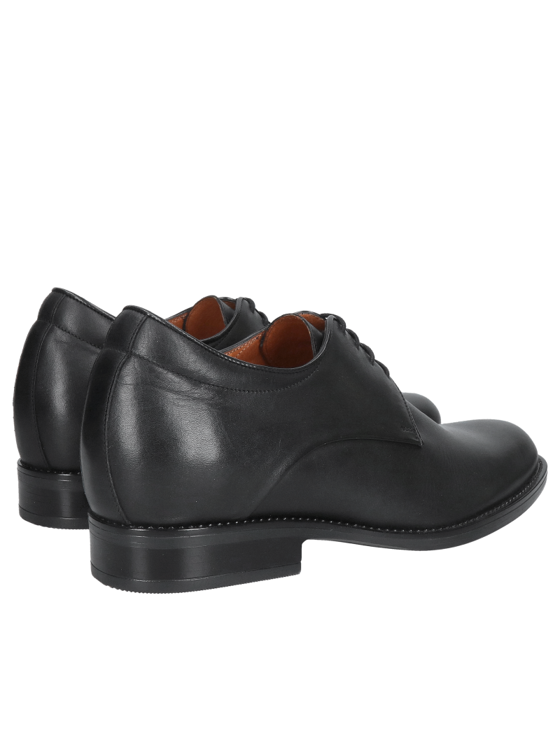 Men's elegant leather dress shoes with a +7 cm heel lift, Conhpol, Konopka Shoes