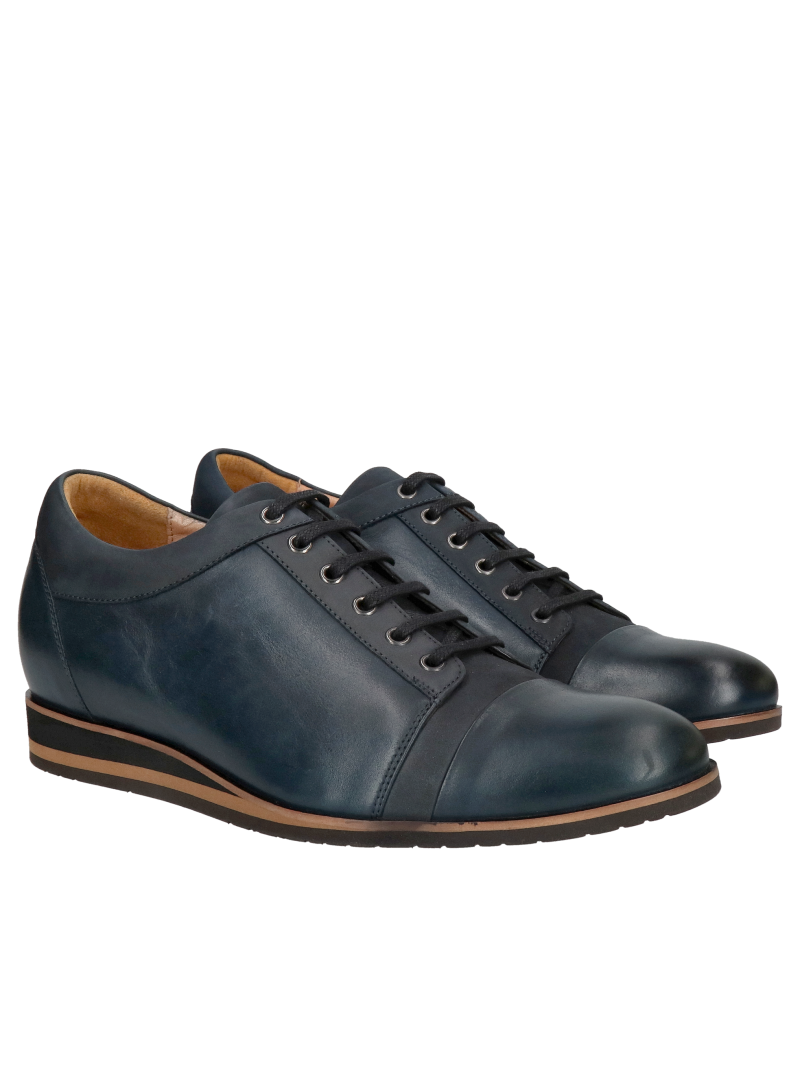 Men's lace-up height-increasing shoes with a lightweight and comfortable wedge heel, Conhpol, Konopka Shoes