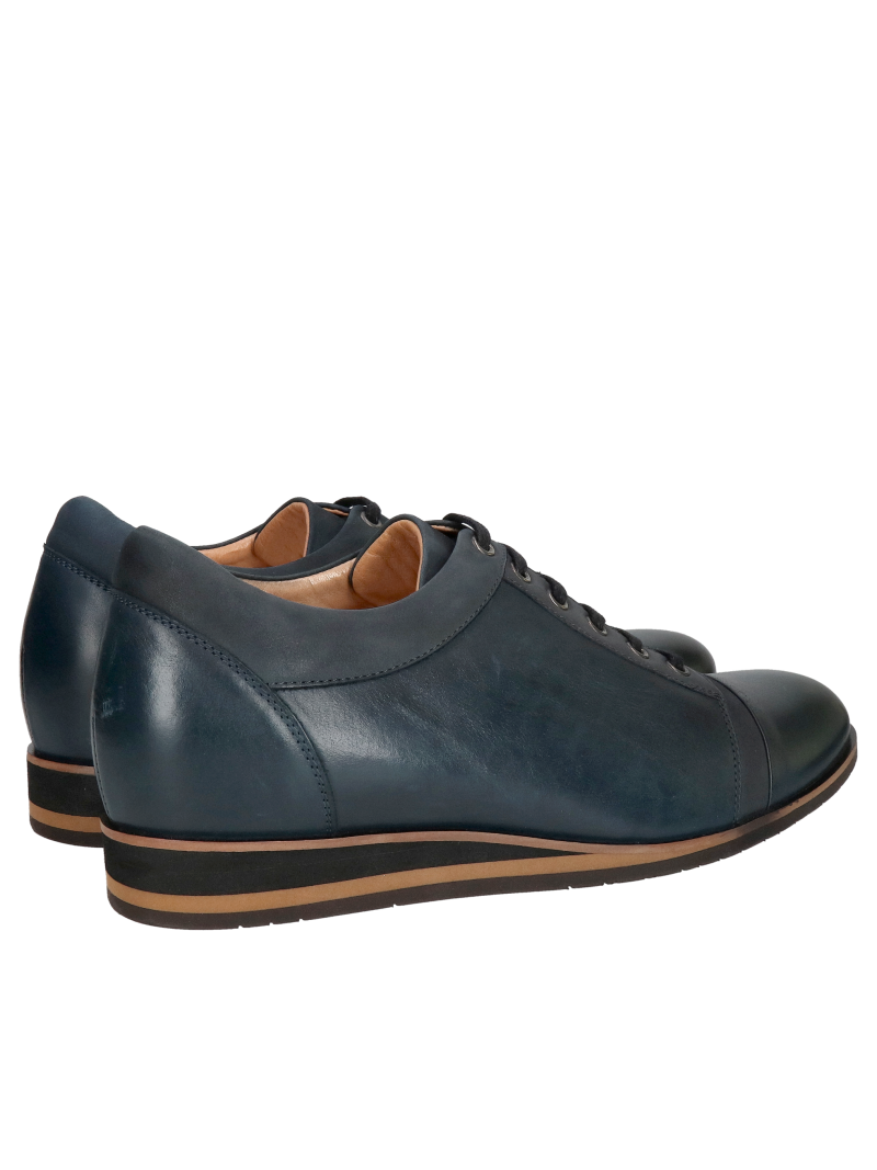 Men's lace-up height-increasing shoes with a lightweight and comfortable wedge heel, Conhpol, Konopka Shoes