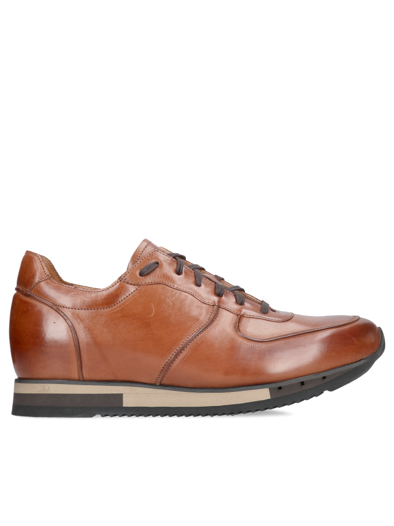 Casual athletic height-increasing shoes, high-quality leather footwear