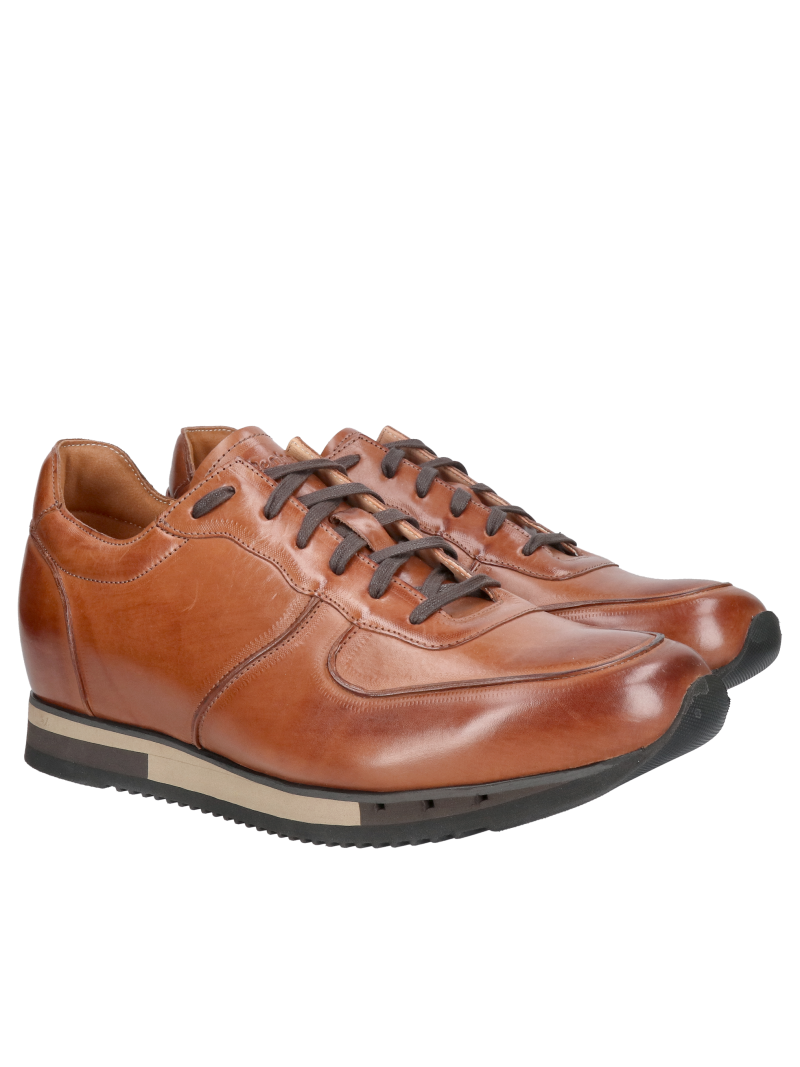 Casual athletic height-increasing shoes, high-quality leather footwear