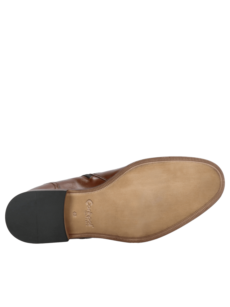 Elegant men's height-increasing ankle boots, unlined men's height-increasing boots