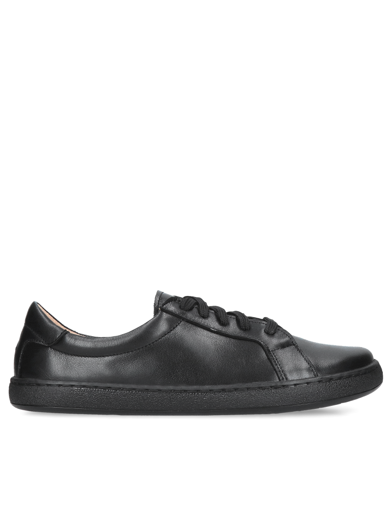 Black leather barefoot shoes, fall barefoot shoes