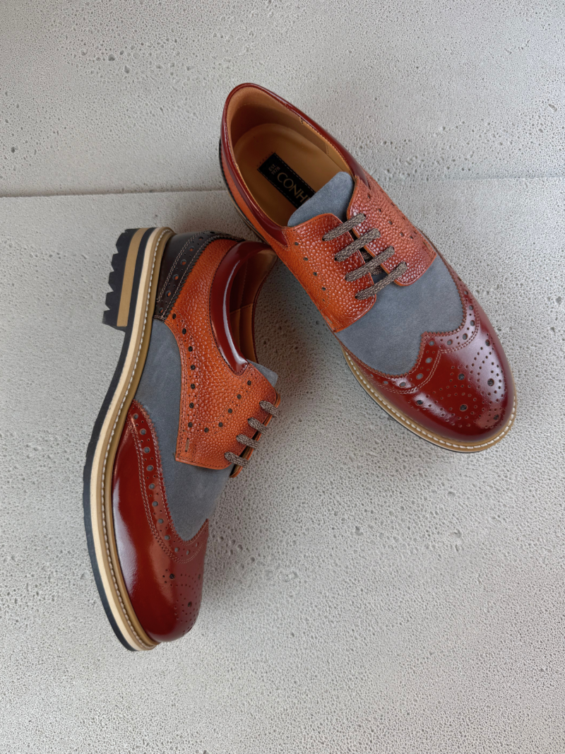 Men's brogues, Polish leather shoes, a combination of comfort and style