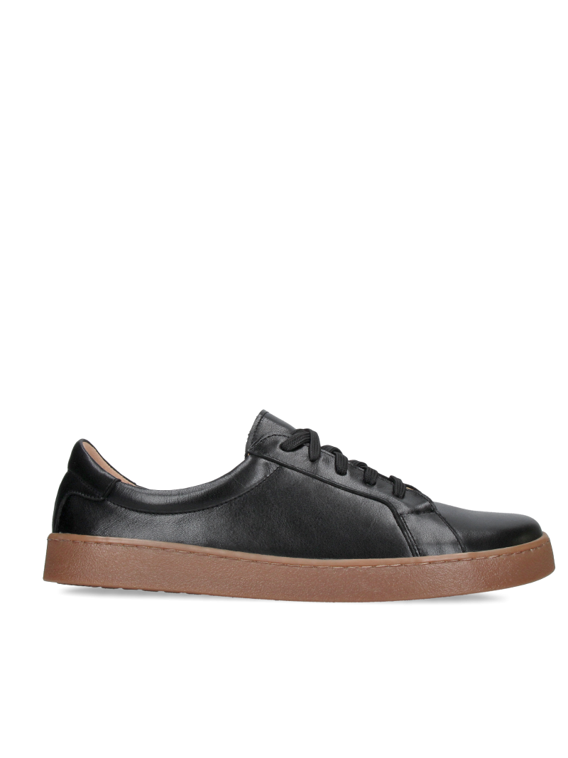 Men's black barefoot shoes, men's shoes with a wide toe box