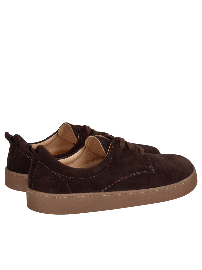 Barefoot men's brown suede shoes, comfortable men's shoes with extra room in the toe box
