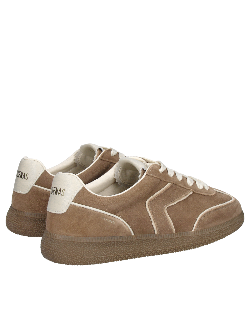 Women's brown suede sneakers, casual athletic shoes