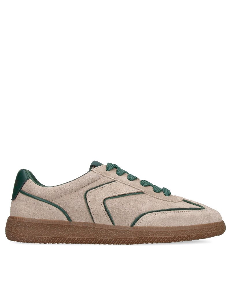 Gray women's suede sneakers—comfortable and soft