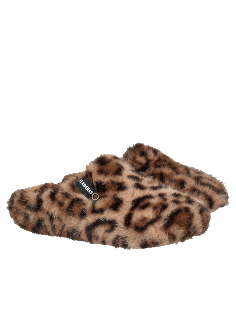 Fluffy leopard-print slippers, insulated women's slippers