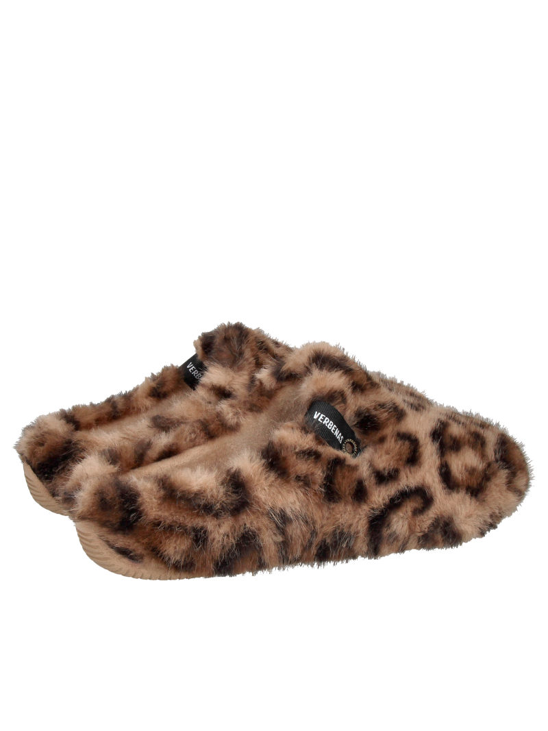 Fluffy leopard-print slippers, insulated women's slippers