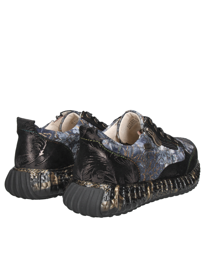 Women’s colourful trainers with a zip, French-style street shoes