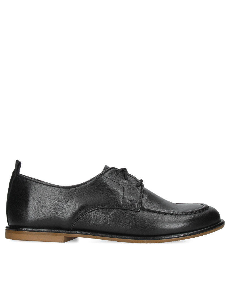 Women's lace-up shoes made of soft full-grain leather, women's barefoot shoes