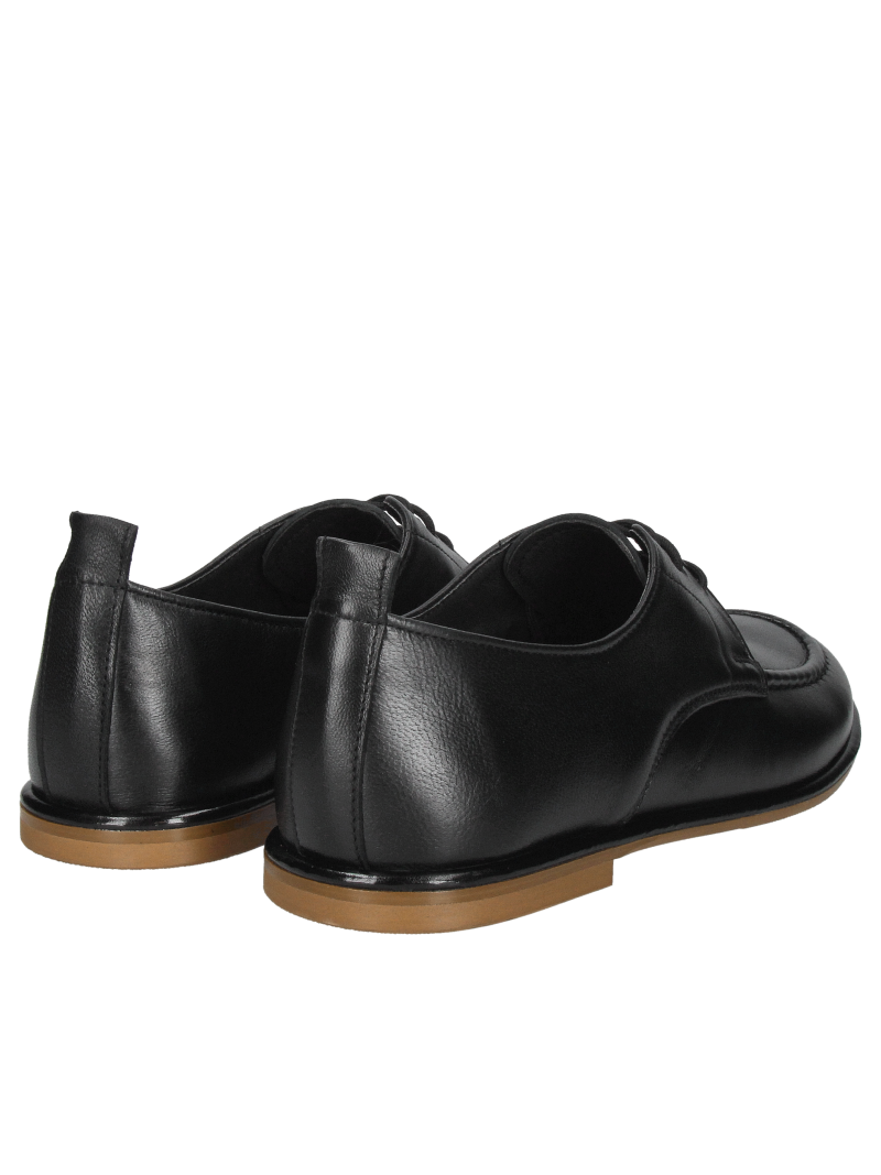 Women's lace-up shoes made of soft full-grain leather, women's barefoot shoes