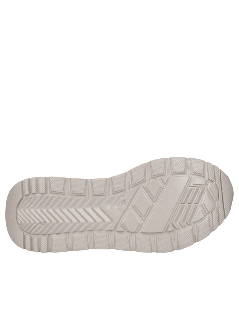 Beige wedge trainers made from genuine leather