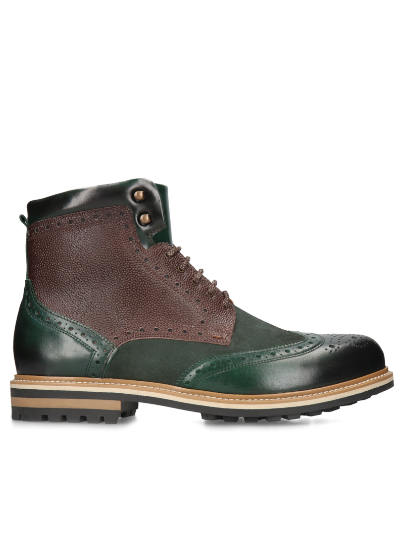 Green boots Olivier, Conhpol - Polish production, Boots, CE0407-06, Konopka Shoes