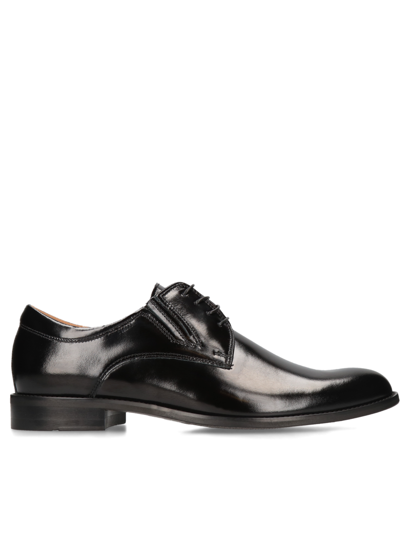 Black shoes Kellen, Conhpol - Polish production, Derby, CI5782-01, Konopka Shoes