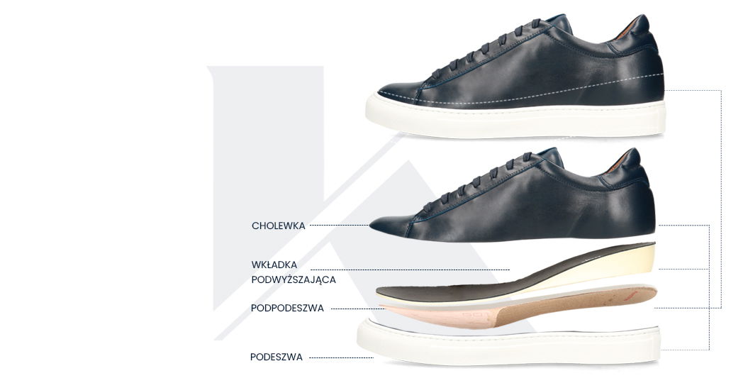 Męskie sneakersy podwyższające