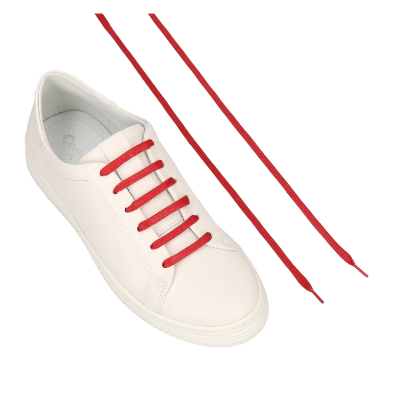 Sznurowadła, sznurówki białe do butów casualowych, DO0008-01, Konopka Shoes
