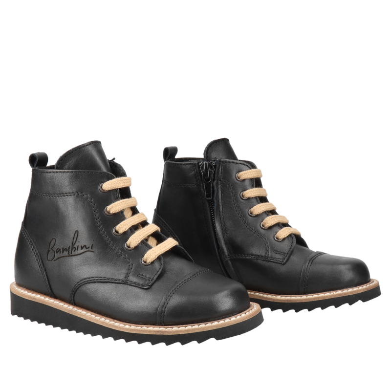 Czarne trzewiki chłopięce Black Boots, Bambini Manufaktura, Konopka Shoes