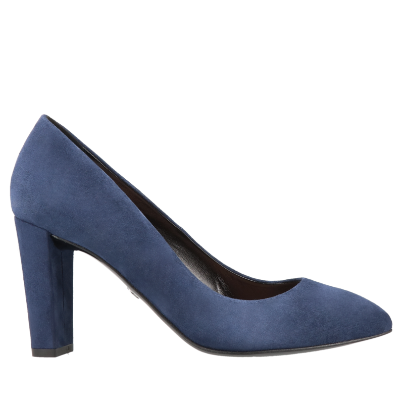 Granatowe czółenka Elen, Conhpol Bis - polska produkcja, Czółenka, BI0523-07, Konopka Shoes