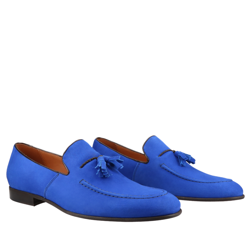 Niebieskie Loafersy Hugo, Conhpol, Konopka Shoes