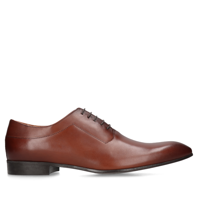 Męskie buty brązowe eleganckie, oxfordy skórzane, buty do ślubu, Conhpol, Konopka Shoes