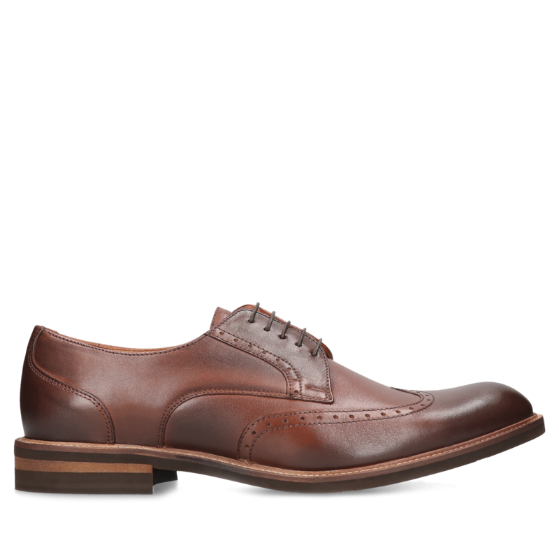 Brązowe, casualowe półbuty Tomy, Conhpol - polska produkcja, CE6108-01, Derby, Konopka Shoes