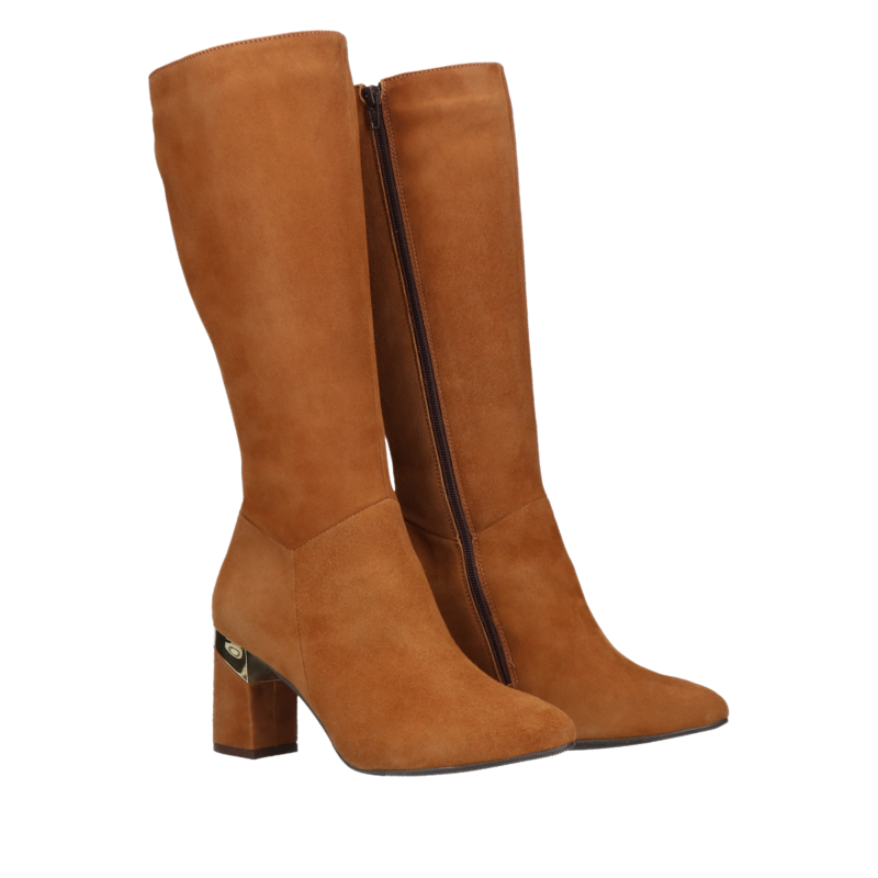 Brązowe kozaki Lindsay, Conhpol Relax, Konopka Shoes