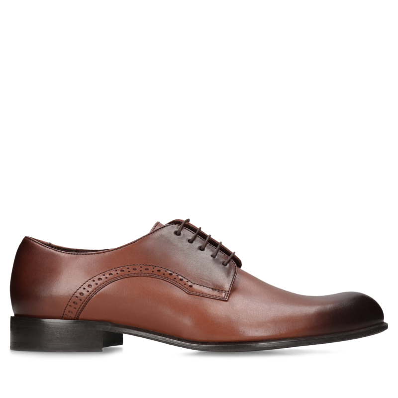 Brązowe derby Karl, Conhpol - polska produkcja, CE6099-02, Derby, Konopka Shoes