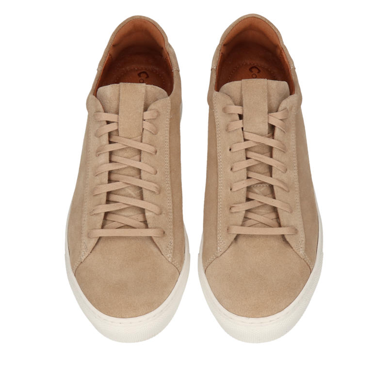 Buty podwyższające beżowe, męskie skórzane sneakersy, Conhpol, Konopka Shoes