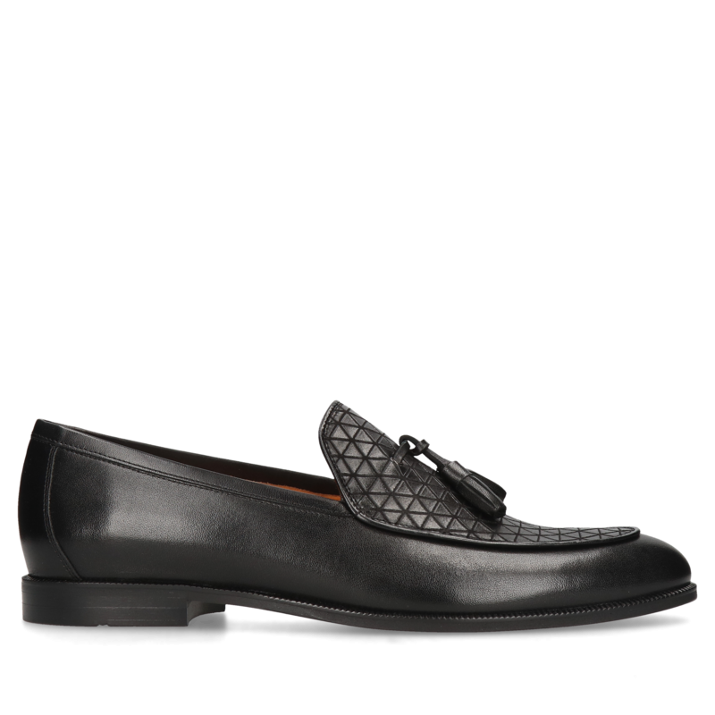 Czarne Loafersy Hugo, Conhpol - polska produkcja, CE6194-01, Loafersy i mokasyny, Konopka Shoes