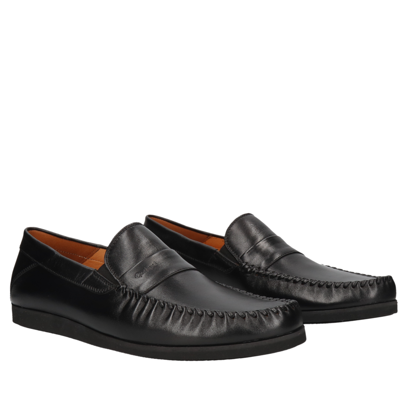 Czarne mokasyny Martin, Conhpol, Konopka Shoes Czarne mokasyny Martin, Conhpol, Konopka Shoes