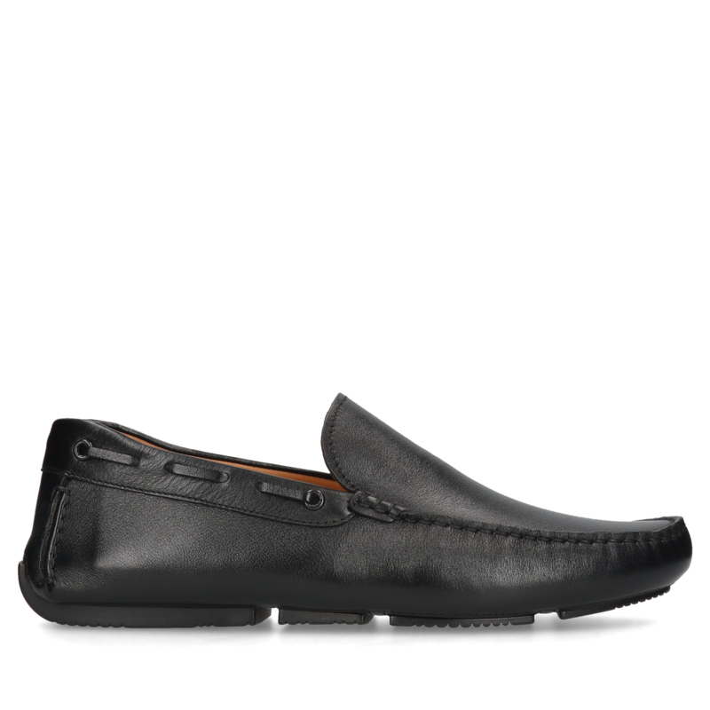 Czarne, casualowe mokasyny Vincenzo, Conhpol - polska produkcja, CE5534-08, Mokasyny i loafersy, Konopka Shoes