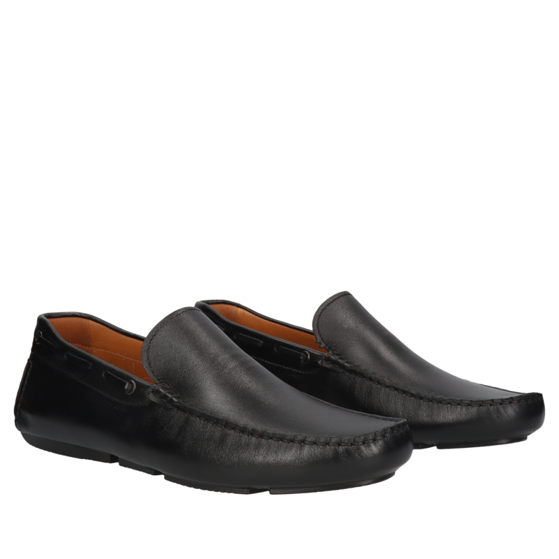 Czarne, casualowe mokasyny Vincenzo, Conhpol - polska produkcja, CE5534-08, Mokasyny i loafersy, Konopka Shoes