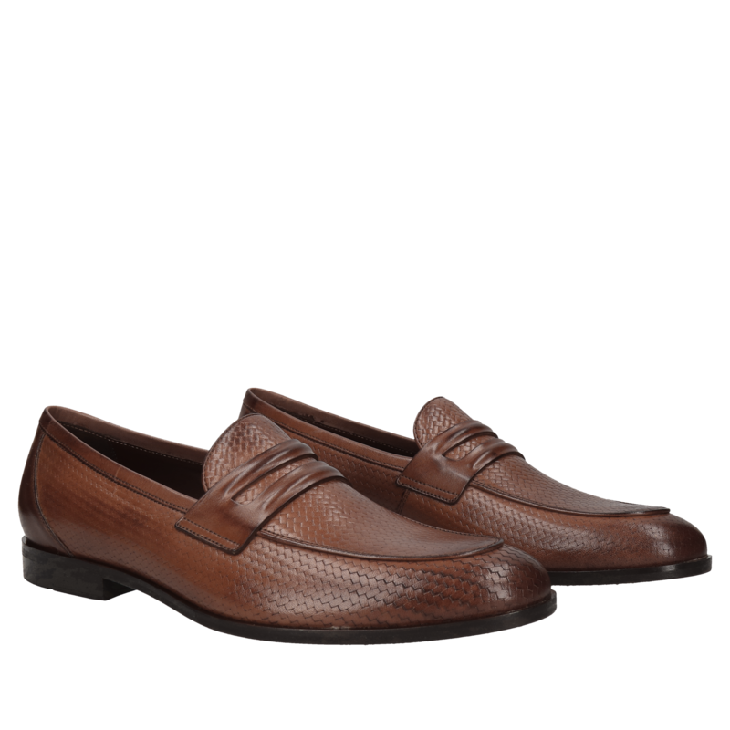 Brązowe, casualowe Loafersy Hugo, Conhpol - polska produkcja, CE6209-02, Mokasyny i loafersy, Konopka Shoes