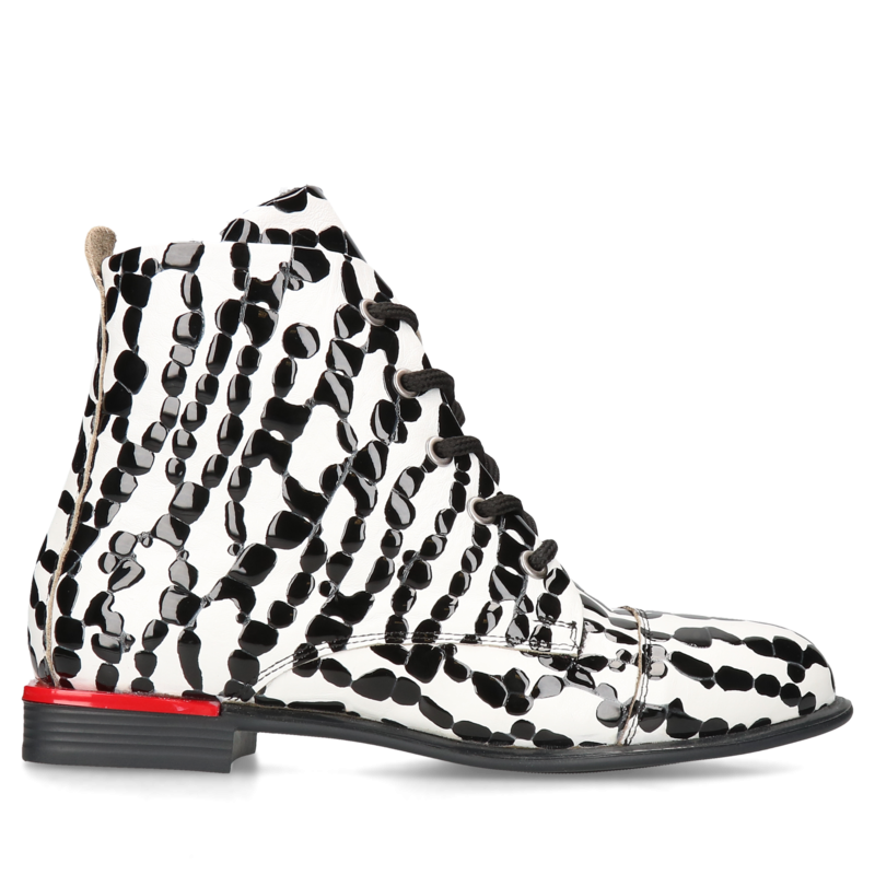 Biało czarne botki Alba, Artiker, Konopka Shoes