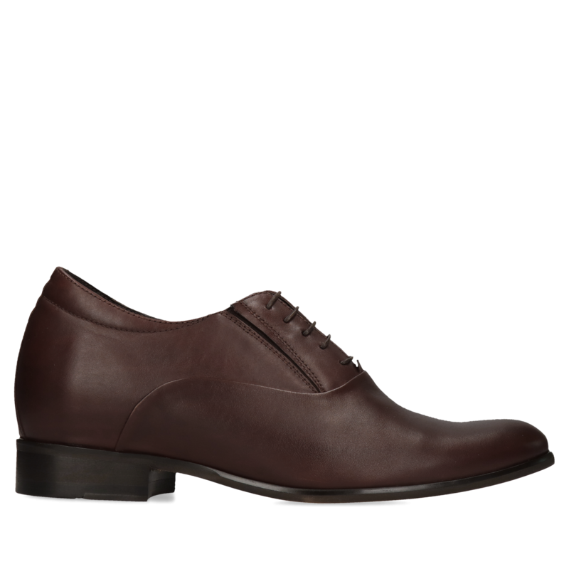 Brązowe oxfordy podwyższające Dustin +7 cm, Conhpol, Konopka Shoes