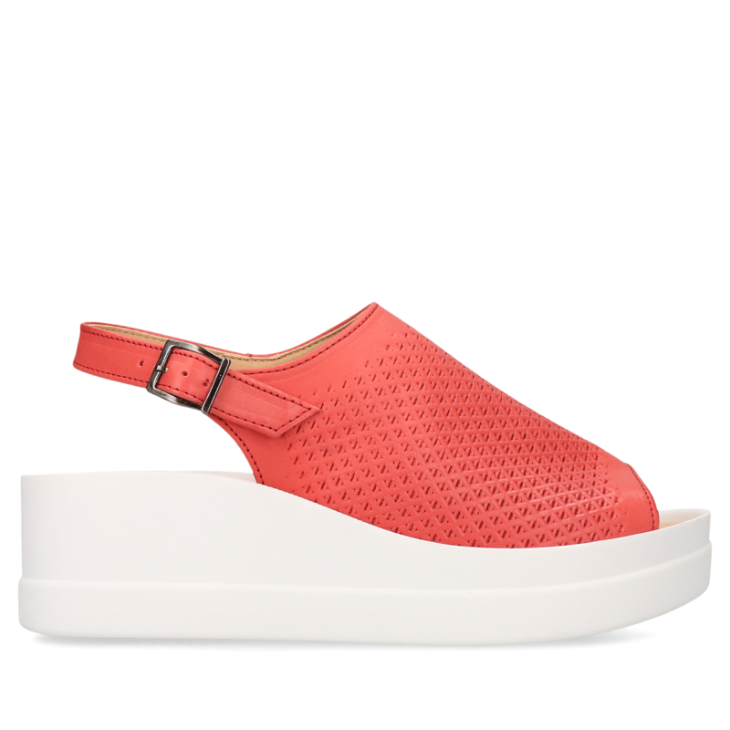 Czerwone sandały Suzan, Conhpol Relax, Konopka Shoes