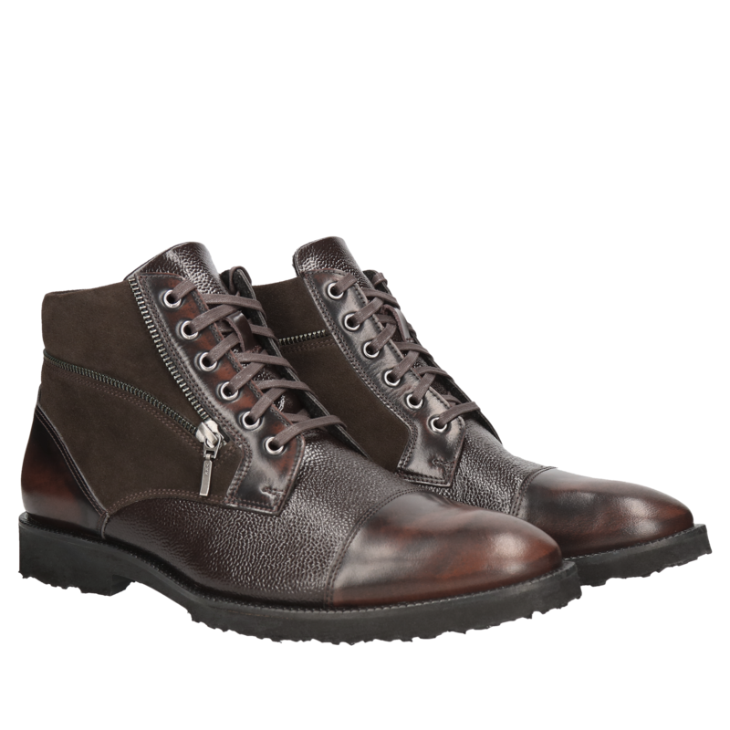 Brązowe trzewiki Louis, Conhpol Dynamic - Polska produkcja, Trzewiki, SK2584-02, Konopka Shoes Brązowe trzewiki Louis, Conhpol Dynamic - Polska produkcja, Trzewiki, SK2584-02, Konopka Shoes