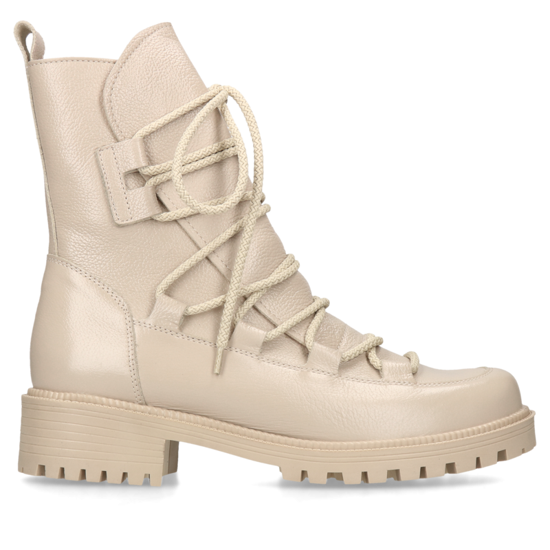 Beżowe botki Peppy, Conhpol Relax - polska produkcja, Trapery i workery, RE2633-01, Konopka Shoes Beżowe botki Peppy, Conhpol Relax - polska produkcja, Trapery i workery, RE2633-01, Konopka Shoes