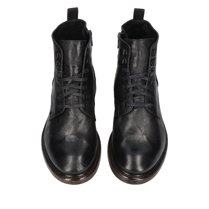 Oryginalne botki męskie nie ocieplane na grubszej podeszwie, wygodne trzewiki męskie, Konopka Shoes