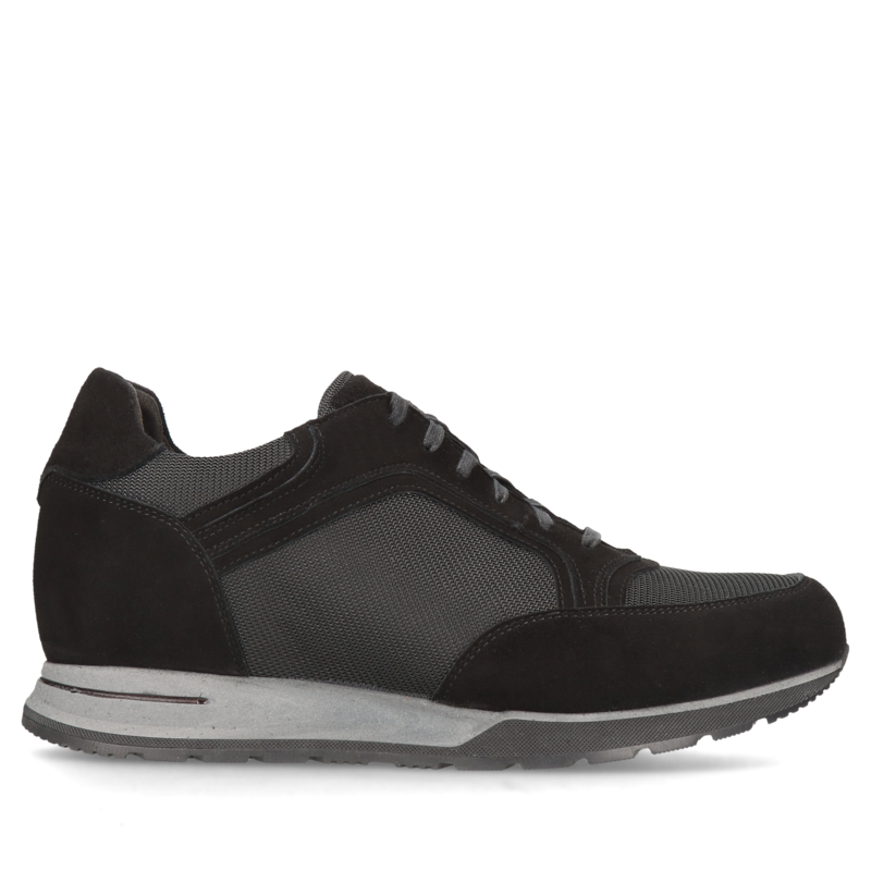 Czarne sneakersy podwyższające Cyrus +7 cm, Conhpol Dynamic - Polska produkcja, Sneakersy, SH2592-02, Konopka Shoes