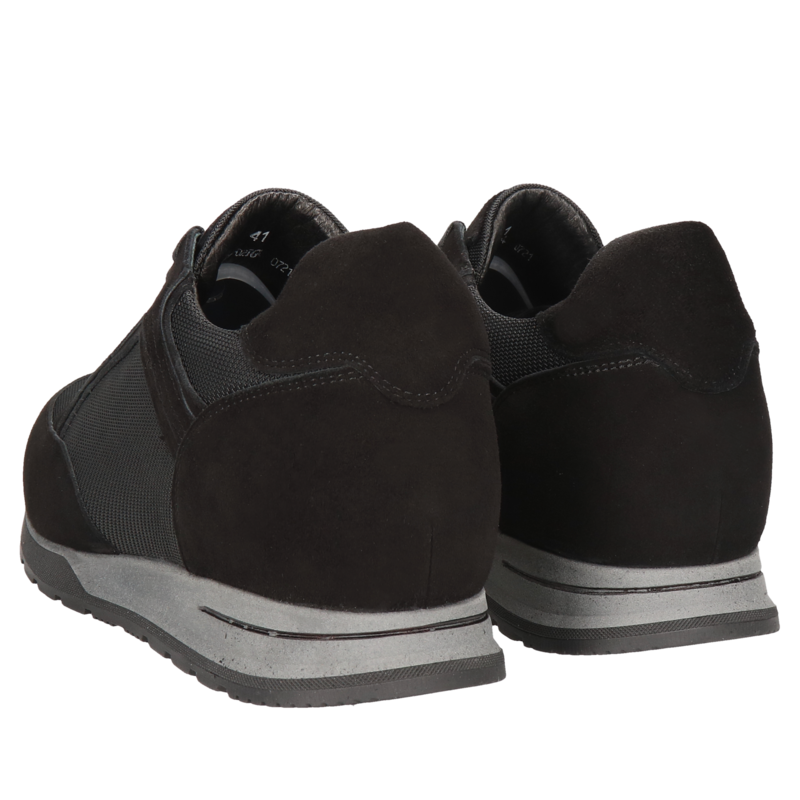 Czarne sneakersy podwyższające Cyrus +7 cm, Conhpol Dynamic - Polska produkcja, Sneakersy, SH2592-02, Konopka Shoes