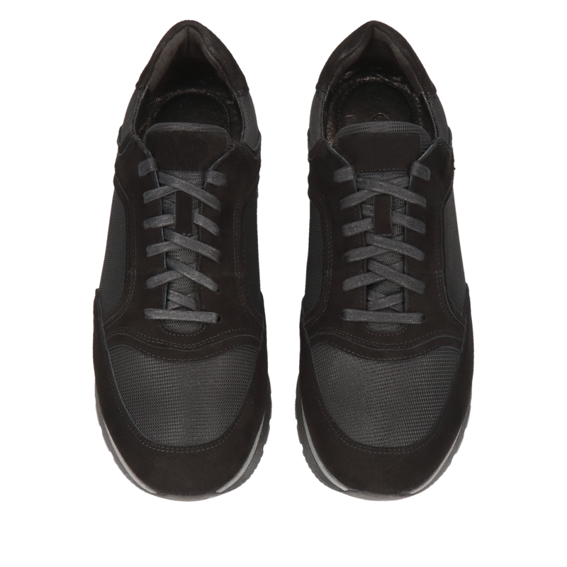 Czarne sneakersy podwyższające Cyrus +7 cm, Conhpol Dynamic - Polska produkcja, Sneakersy, SH2592-02, Konopka Shoes