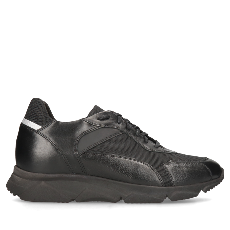 Czarne sneakersy podwyższające Joe +7 cm, Conhpol Dynamic - Polska produkcja, Sneakersy, SH2600-01, Konopka Shoes